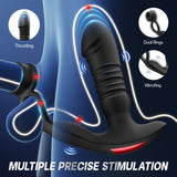 Lotene Prostate Massager Male Sex Toys for Men - 3IN1 Male Sex Toy with Dual Cock Ring, App & Remote Control Prostate Vibrator T
