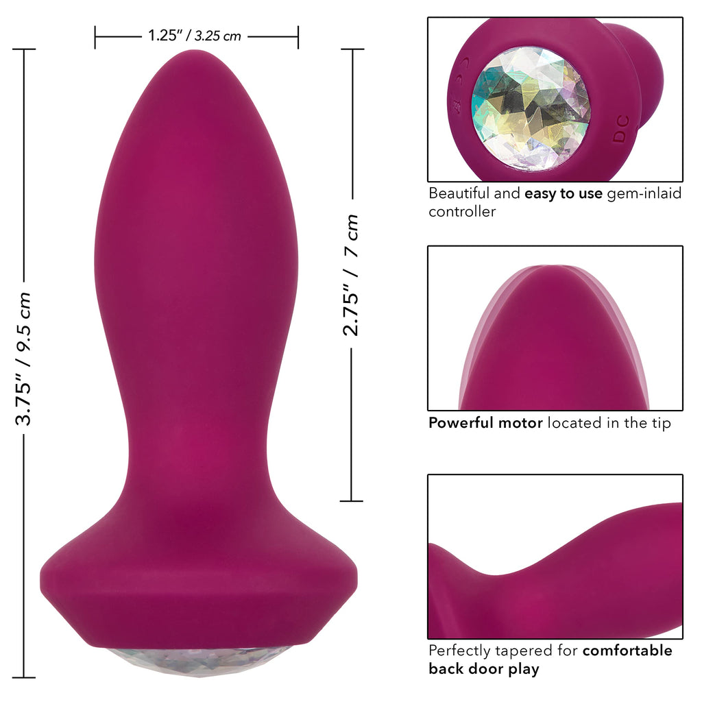 Calexotics Se-0385-07-3 Power Gem Vibrating Petite Crystal Probe - Purple