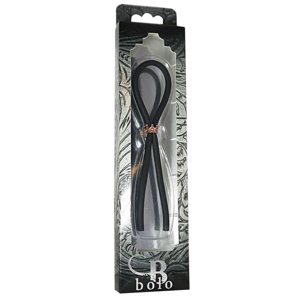 Bolo C-Ring Lasso Bead Silicone, Gold Crown, Black, 1.3 Ounce