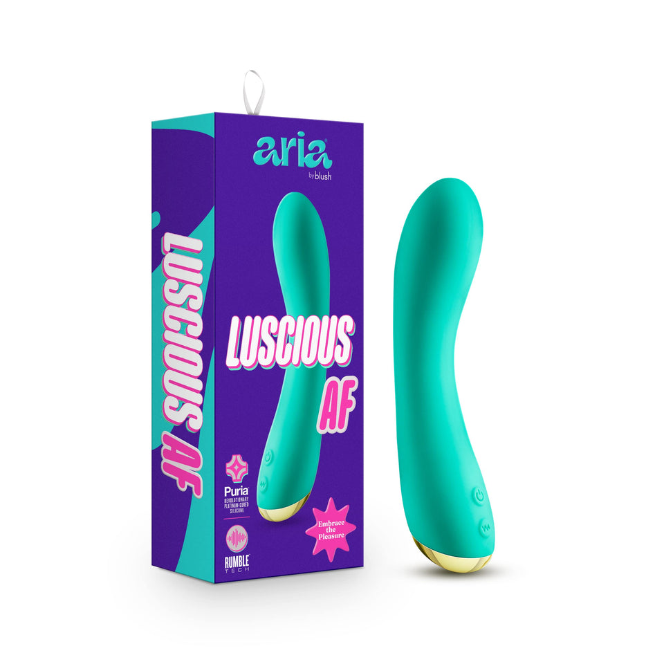 Blush Aria Luscious AF Silicone Vibrator  RumbleTech Rumbly 10 Vibration Settings  Magna Charge Magnetic Rechargeable  IPX7 W