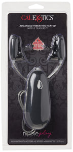 California Exotic Novelties Nipple Play Advanced Vibrating Heated Nipple Teasers, Black