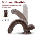 9.25 Inch Realistic Dildo Adult Sex Toys for Women Men, Lifelike G Spot Clitoral Black Huge Dildo with Strong Suction Cup for Ha