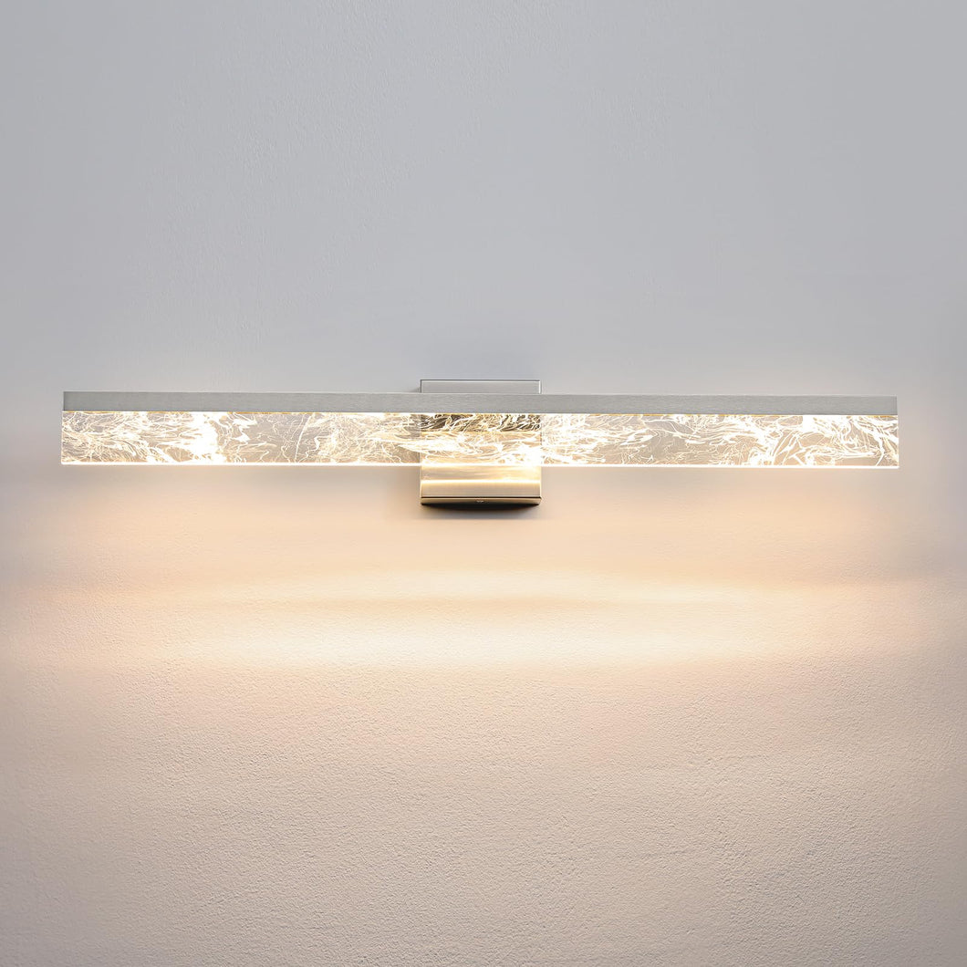 Aijiasi Bathroom Light Fixtures Over Mirror, 32 Inch Brushed Nickel Vanity Lights For Bathroom, 24W Dimmable Led Modern Vanity L