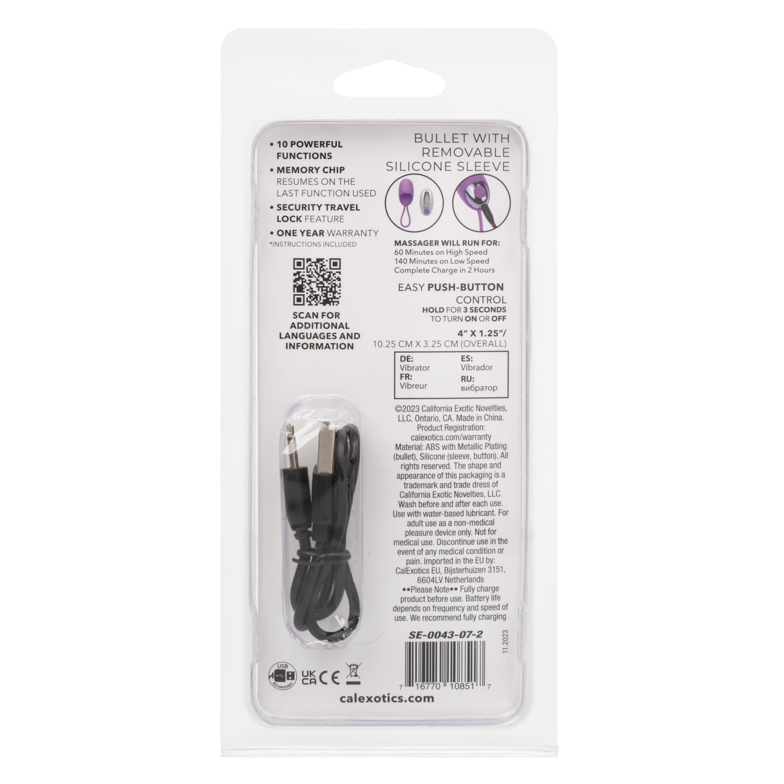 Turbo Buzz Bullet W/ Removable Sleeve Purple