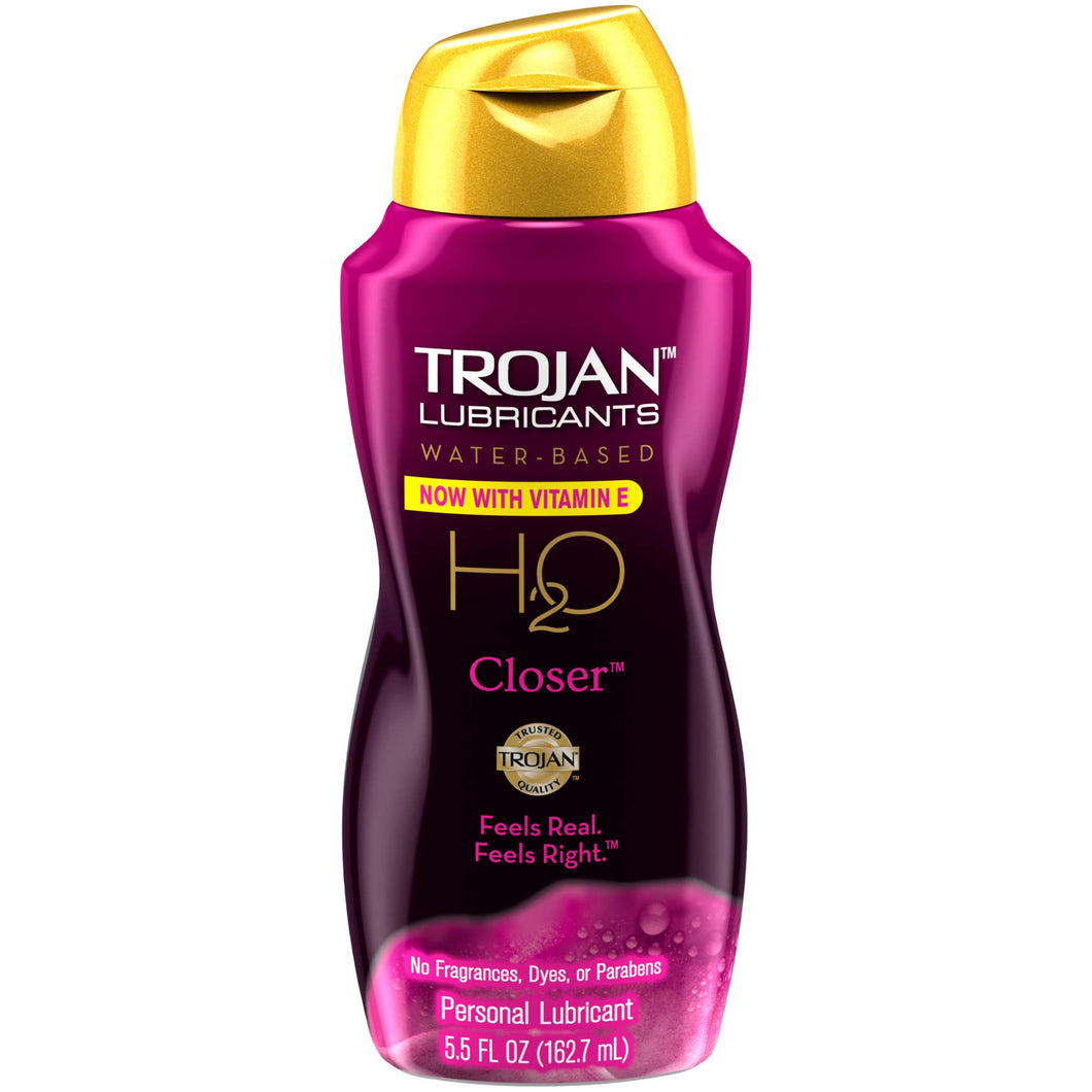Trojan Lubricants Water Based H2O Closer Personal Lubricant, 5.5 Oz.