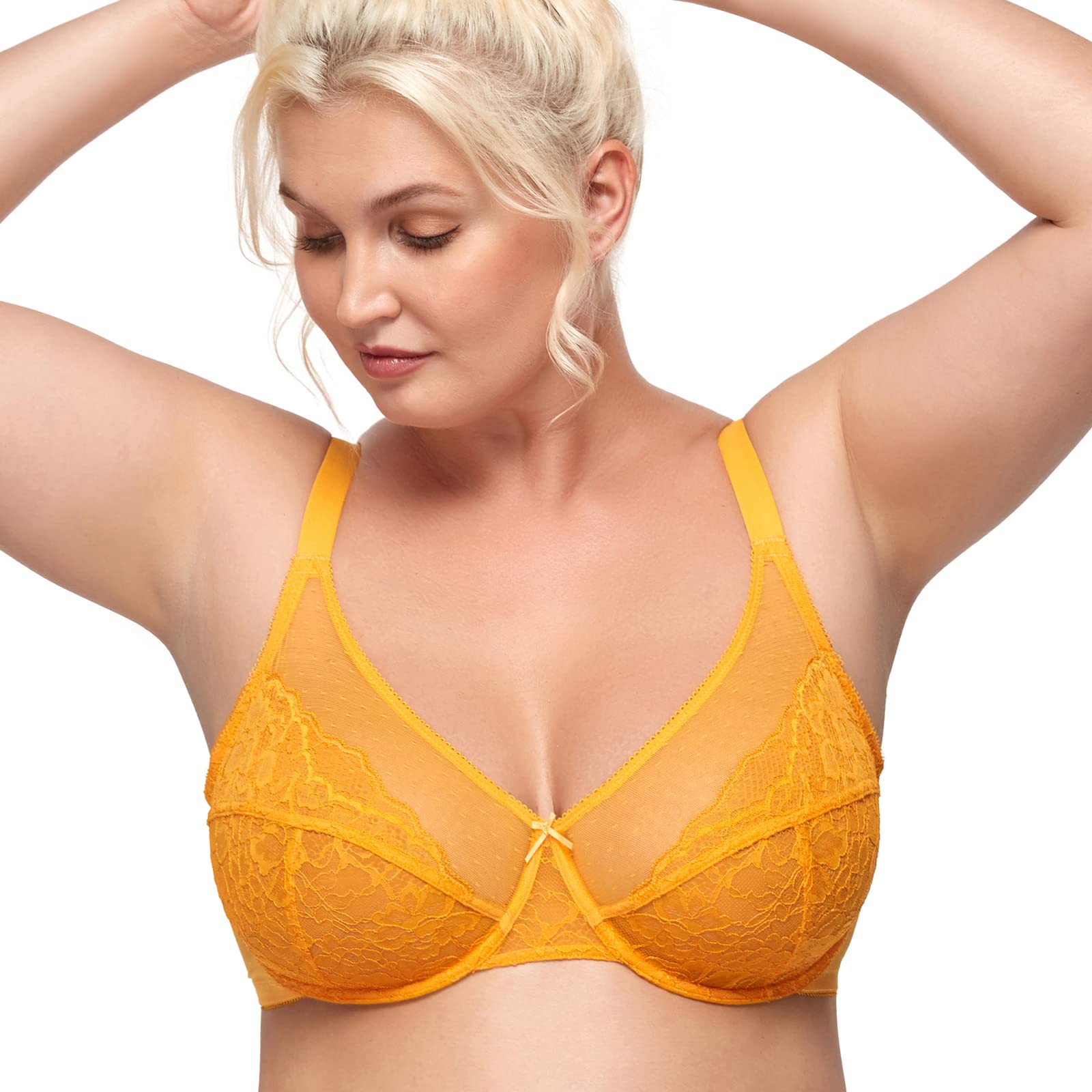 HSIA Minimizer Bras for Women Full Coverage Underwire Bras Plus Size,Lifting Lace Bra for Heavy Breast 40DDD
