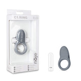 Blush Noje C1 Slate Rechargeable Vibrating Cock Ring - 10 Vibe Modes - Puria Silicone Penis Ring with Self & Partner Stimulation