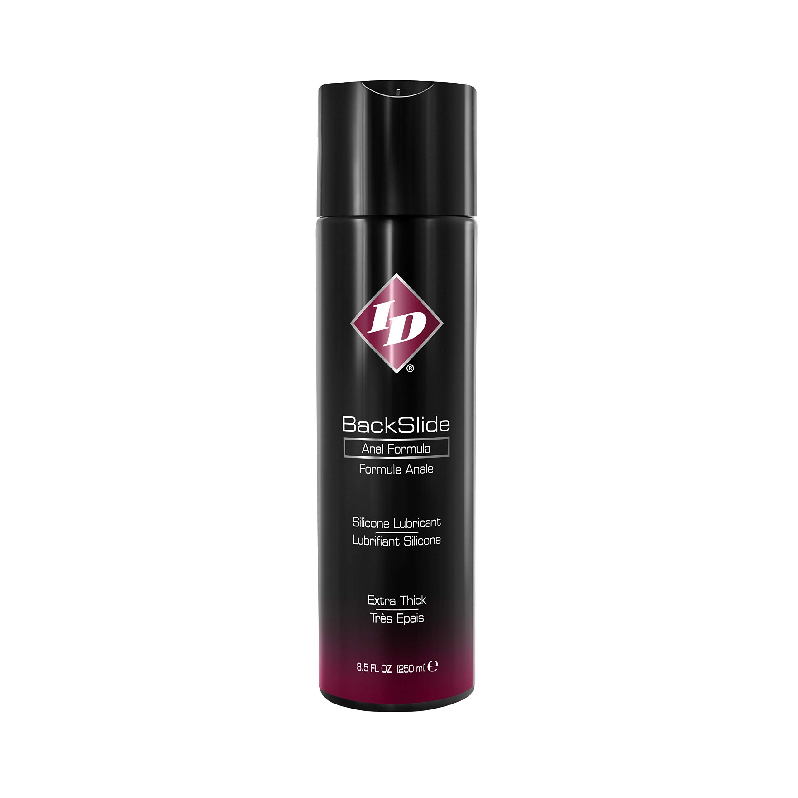 ID Lubricants Backslide Personal Lubricant Anal Lube, Silicone, Black_backslide, 8.5 Fl Oz Bottle