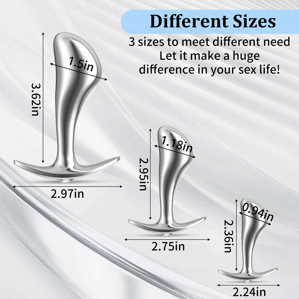 Yivans Anal Plug Anal Training Sets for Beginners - SM Fetish Sex Toys for Unisex Butt Plug with Flared Base Prostate Massager A
