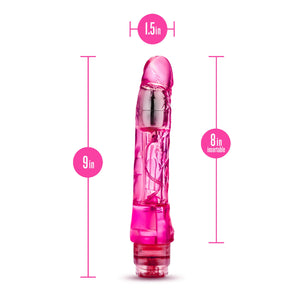 Blush Mambo Vibe - 9 Inch Long Soft Realistic Feel Vibrating Dildo - Slim 1.4'' Multi Speed Flexible Vibrator - Ipx7 Waterproof