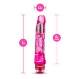 Blush Mambo Vibe - 9 Inch Long Soft Realistic Feel Vibrating Dildo - Slim 1.4'' Multi Speed Flexible Vibrator - Ipx7 Waterproof