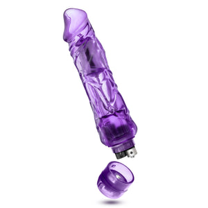 Blush Wild Ride - 9&quot; Long Soft Large 2&quot; Thick Realistic Vibrating Dildo - Multi Speed Powerful Vibrator - Ipx7 Waterproof - Body Safe - Adult Pleasure Sex Toy For Women Men Couples - Clear Purple