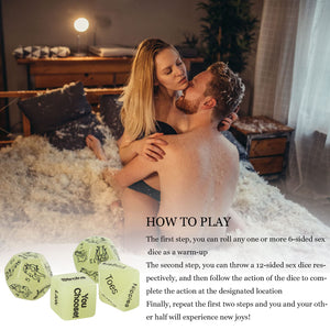 Sex Dice for Adult Sex Games Toys, 4Pcs Sex Toys for Couples