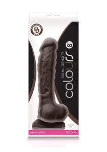 Colours - Dual Density - 8'' Dildo - Dark Brown