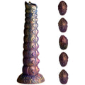 Creature Cocks Deep Invader Tentacle Ovipositor Silicone Dildo W/ Eggs