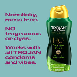 Trojan Lubricant H2O Sensitive Touch Water-Based Lubricant, Personal Lubricant, 5.5 Fl Oz