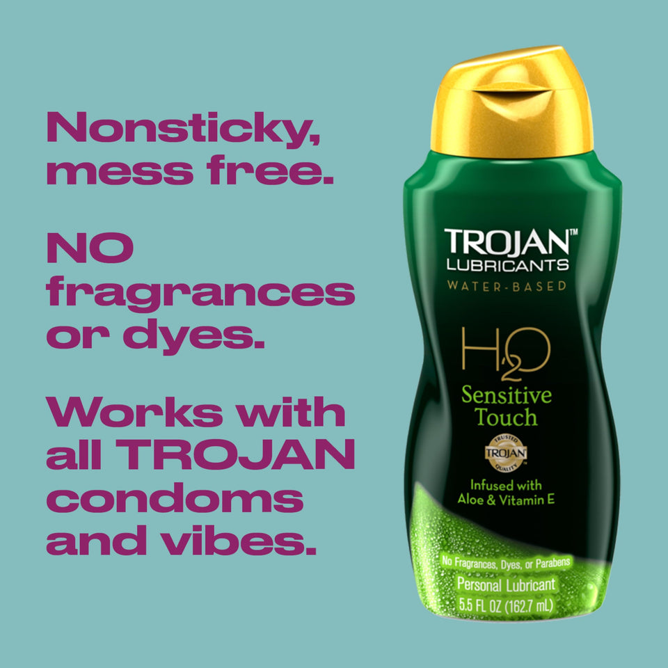 Trojan Lubricant H2O Sensitive Touch Water-Based Lubricant, Personal Lubricant, 5.5 Fl Oz