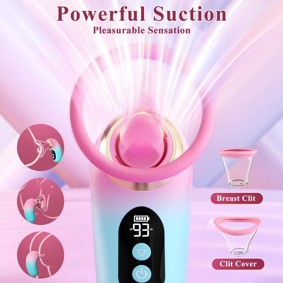 Gasevimo Sex Toys Rose Sex Toy Vibrator Rose Adult Toy Adult Toys for Women 3 Sucking, 9 Tongue Licking & Vibrating Vibrators, L