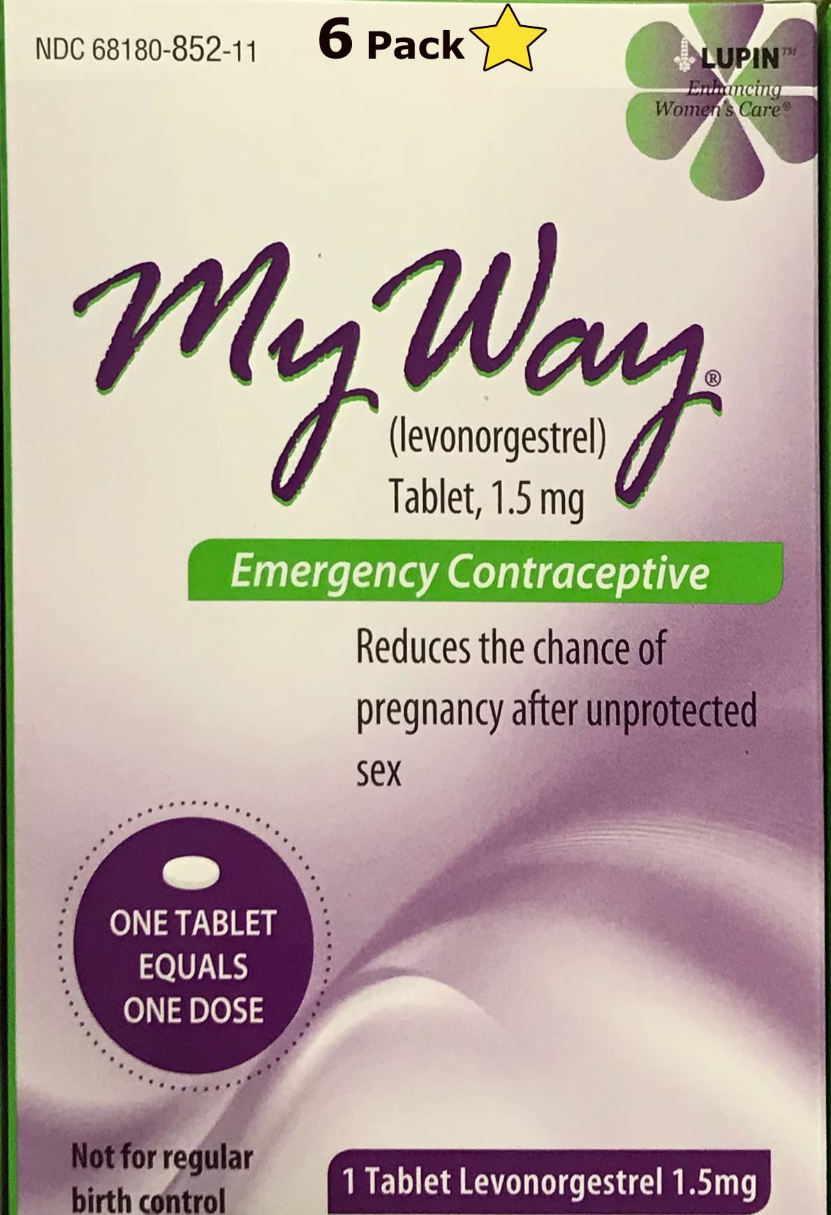 SUNCKY My Way Emergency Contraceptive 1 Tablet Each (6)
