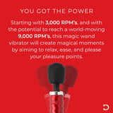 Doxy Die Cast Plug In Personal Wand Massager - Red Luxurious Adult Toys Couples Vibrator - Personal Vibrator - Body-Safe Sexual