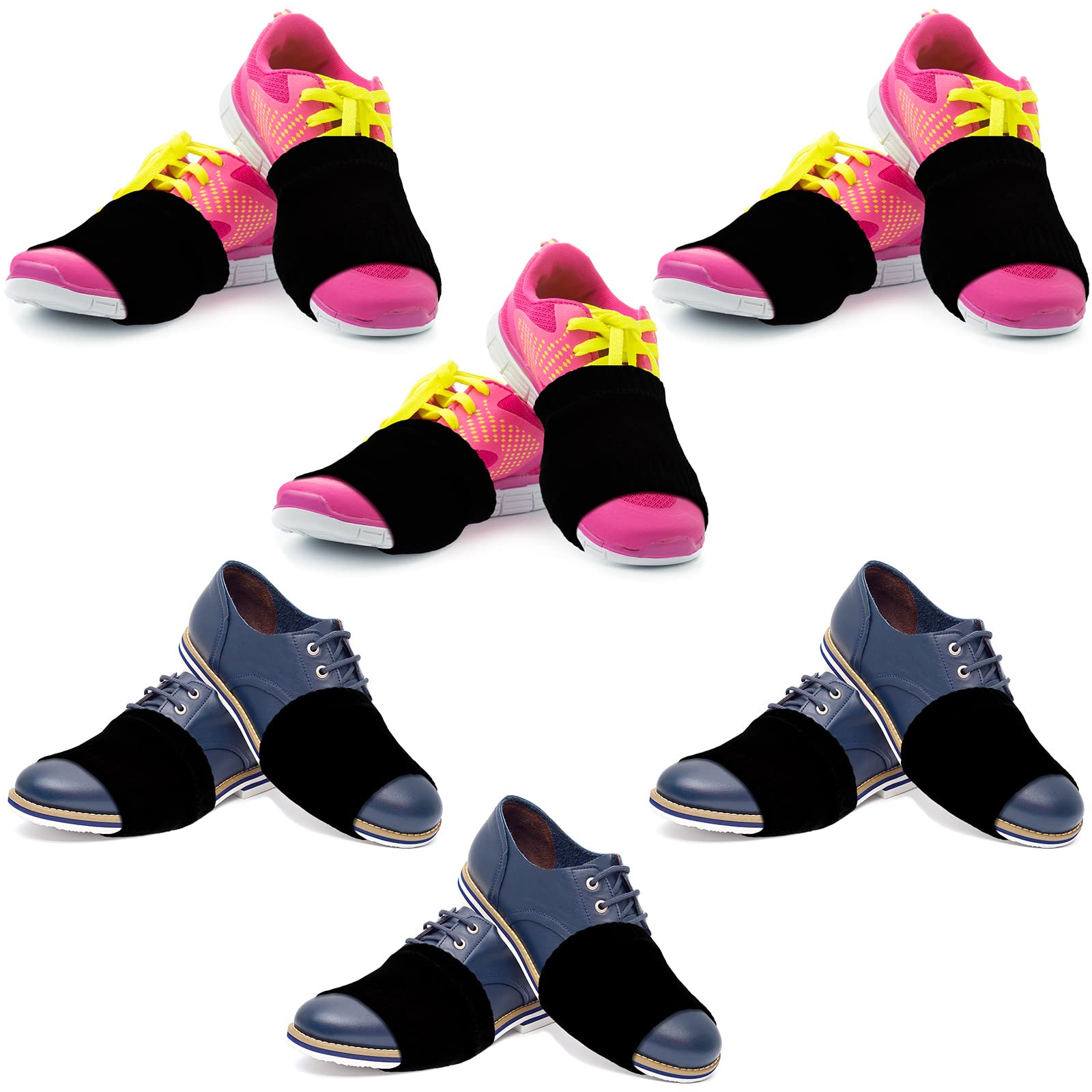 Boyiee 6 Pairs Line Shoe Sock over Sneakers Shoe Covers on Smooth Floors Sliders Ballet Dancers Turning Socks