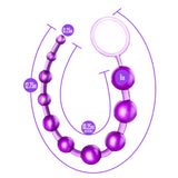 Eden Basic Beads - 12 Inch Long Silicone Anal Bead for Smooth & Seamless Anal Training - Graduated Beads Up to 1 '' Maximum Widt