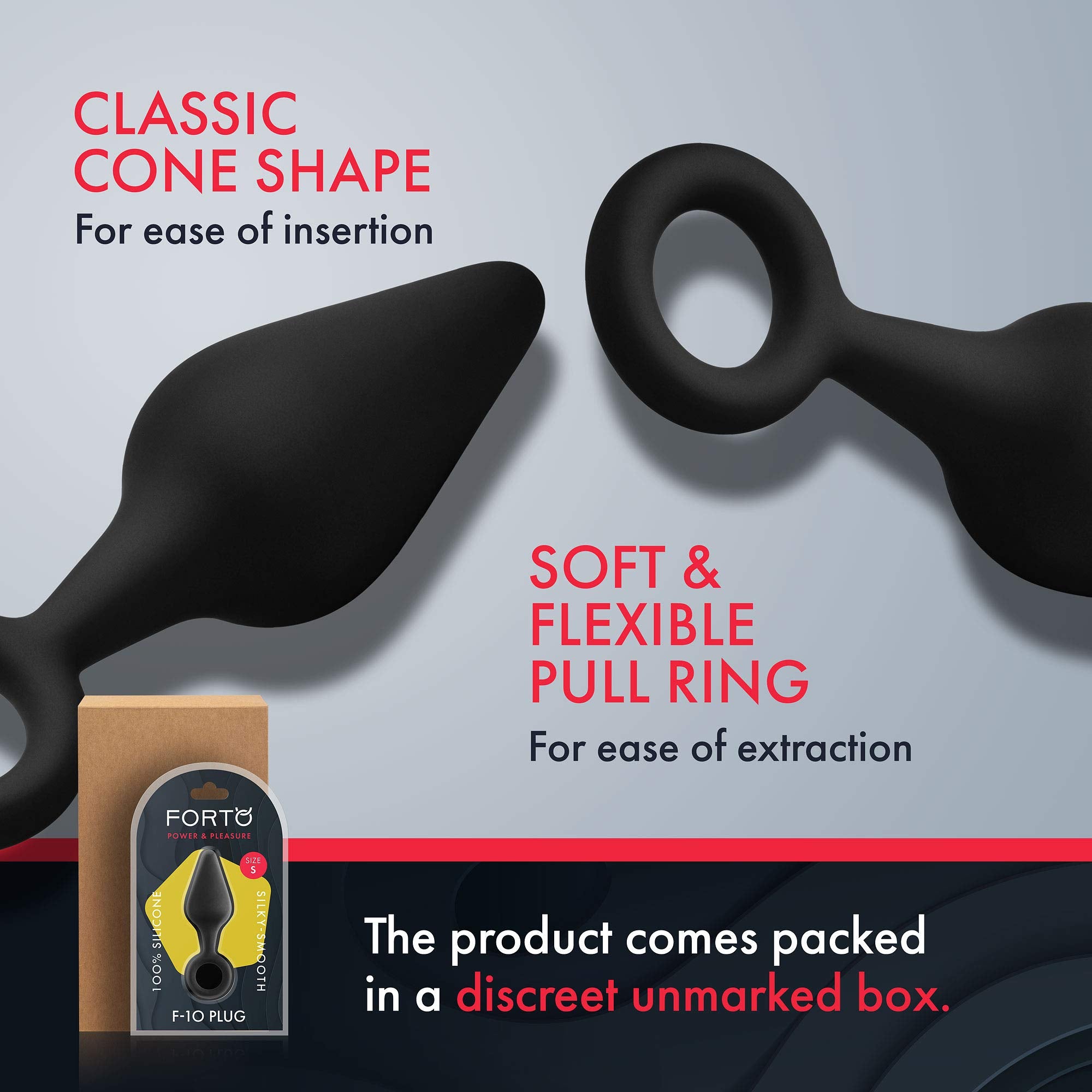 Forto F-10: Sili Plug W/Pull Ring Sm Bk