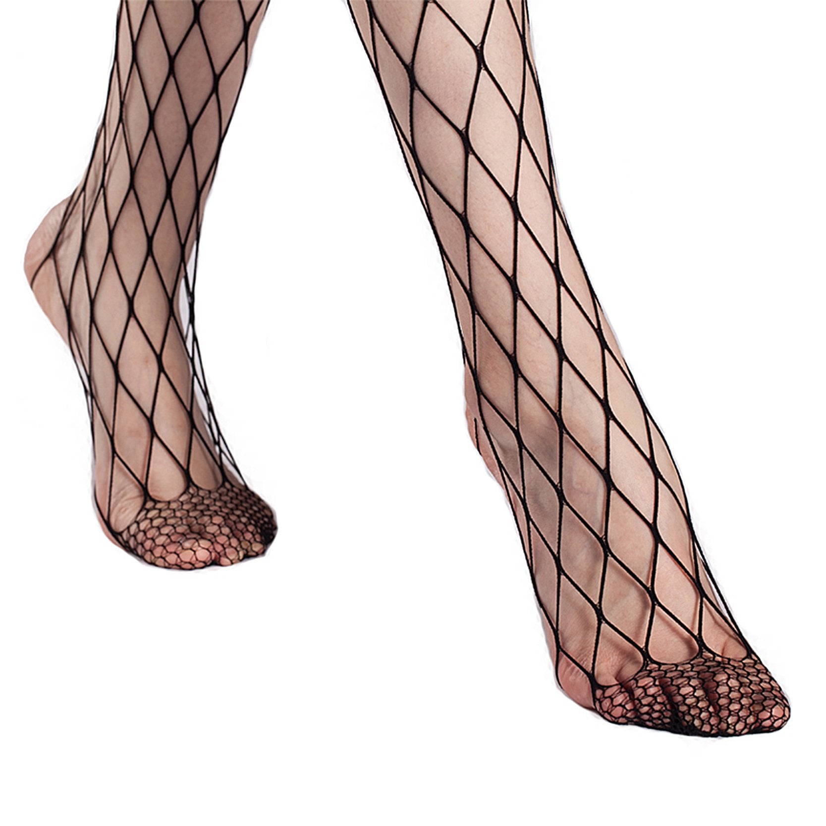 Dreamgirl WomenS Standard Sheer Thigh High Pantyhose Hosiery Nylons Stockings With Comfort Lace Top Anti-Slip Silicone Elastic Band One Size Black