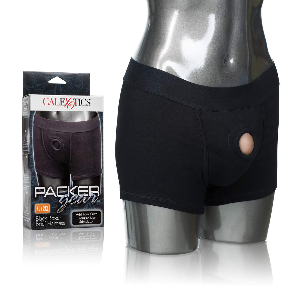 Calexotics Packer Gear Black Boxer Brief Harness - Xl/2Xl