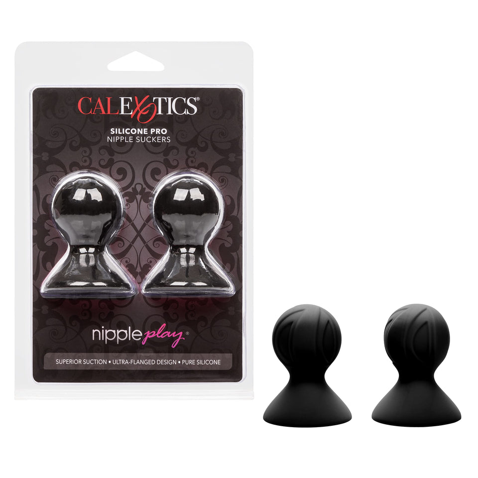 CalExotics Novelties Nipple Play Silicone Pro Nipple Suckers - Black
