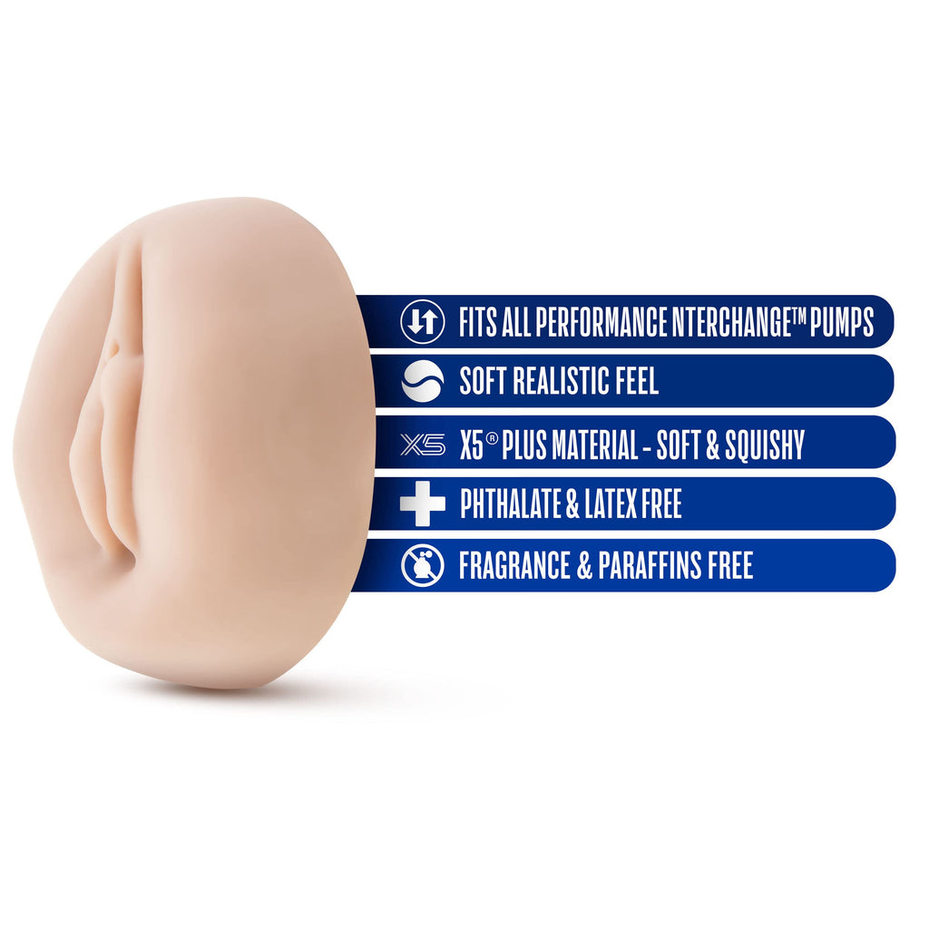 Performance Universal Replacement Pump Sleeve - For 2.75" To 3.25" Cylinder - Ultra Soft X5 Plus - Maximum Seal For Optimal Pump - Penis Enhancement Realistic Vagina Shaped Sex Toy Accessory For Men