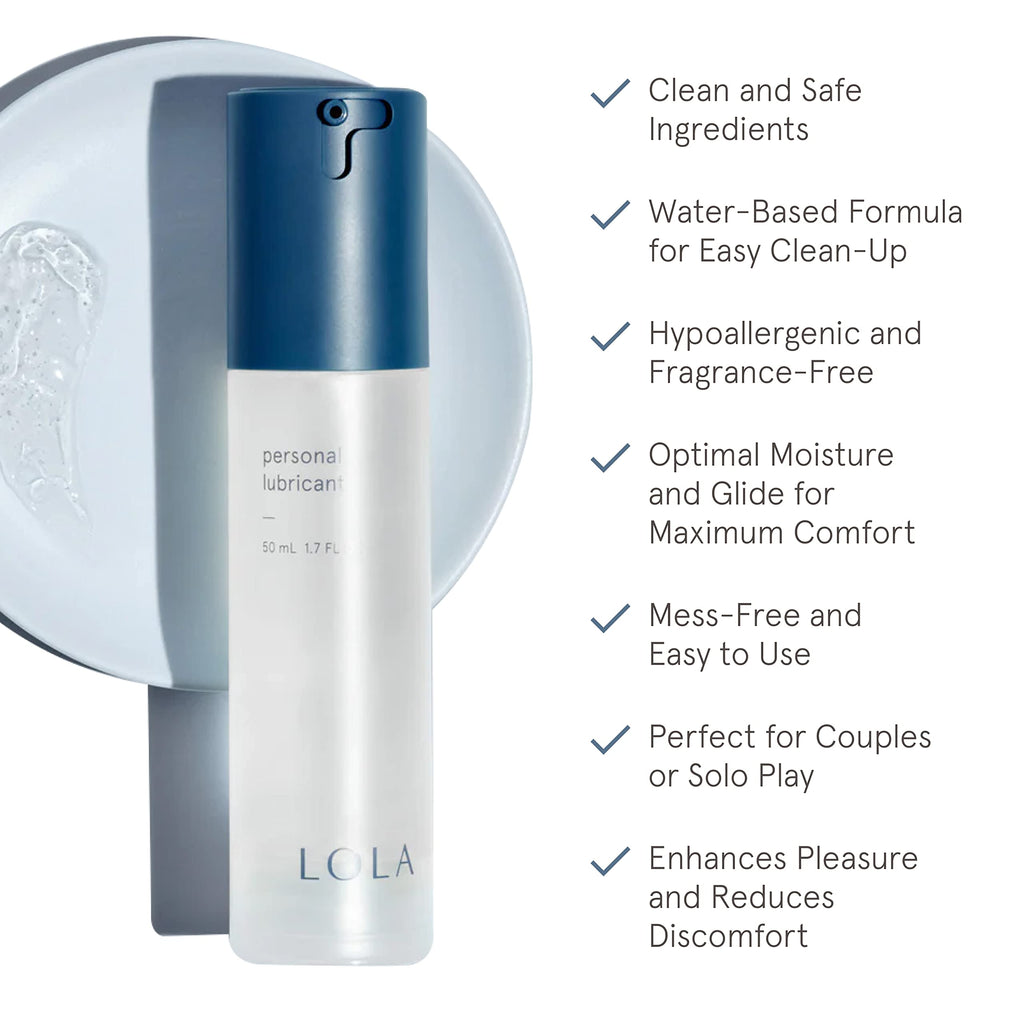 LOLA Personal Lubricant - Water-Based Lube for Couples, Unscented Lubricant & Sex Lubricant, Natural, Anal Safe for Women & Men,