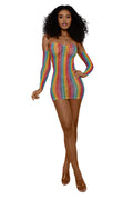 DG Rainbow Mini Dress arm warmers RNB OS