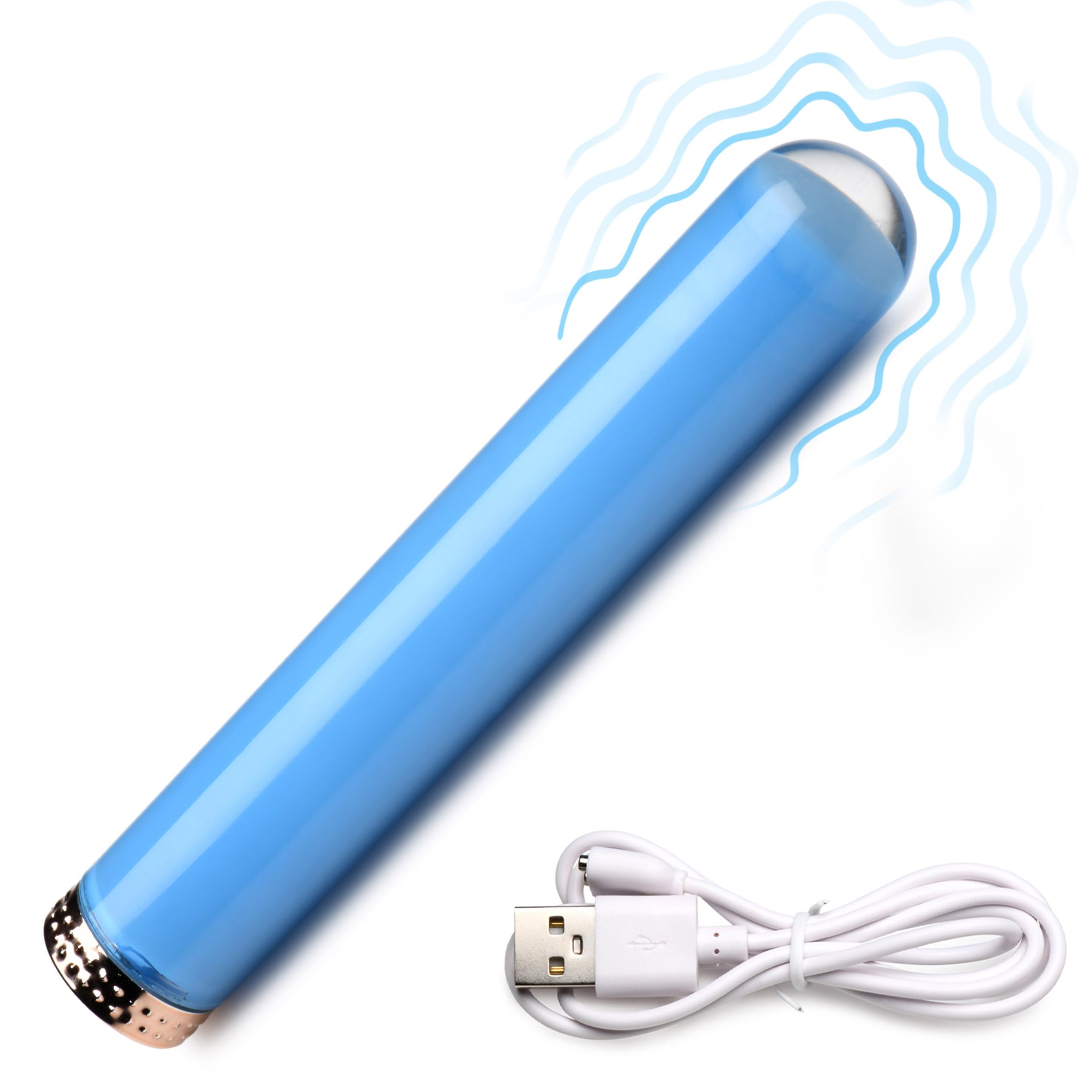 Prisms Vibra Glass 10X Smooth Glass Bullet-Blue