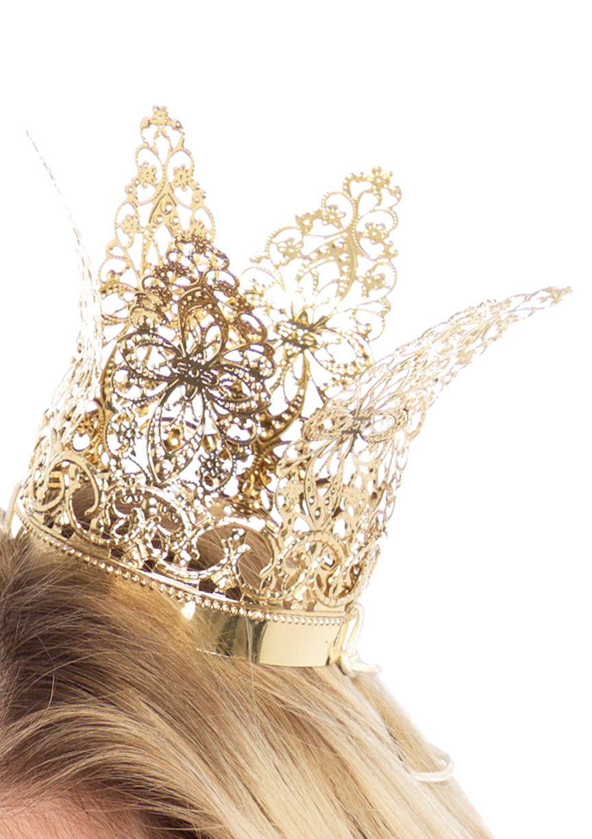 Mini metal filigree crown