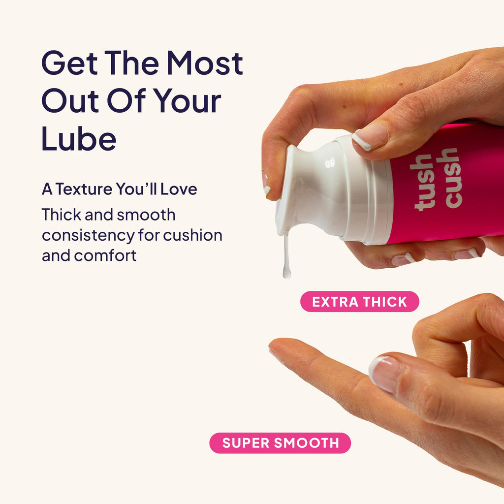 Hello Cake Tush Cush, Silicone and Water-Based Personal Lubricant, Formulated for Anal Use, Hybrid Lube for Men, Women, and Coup