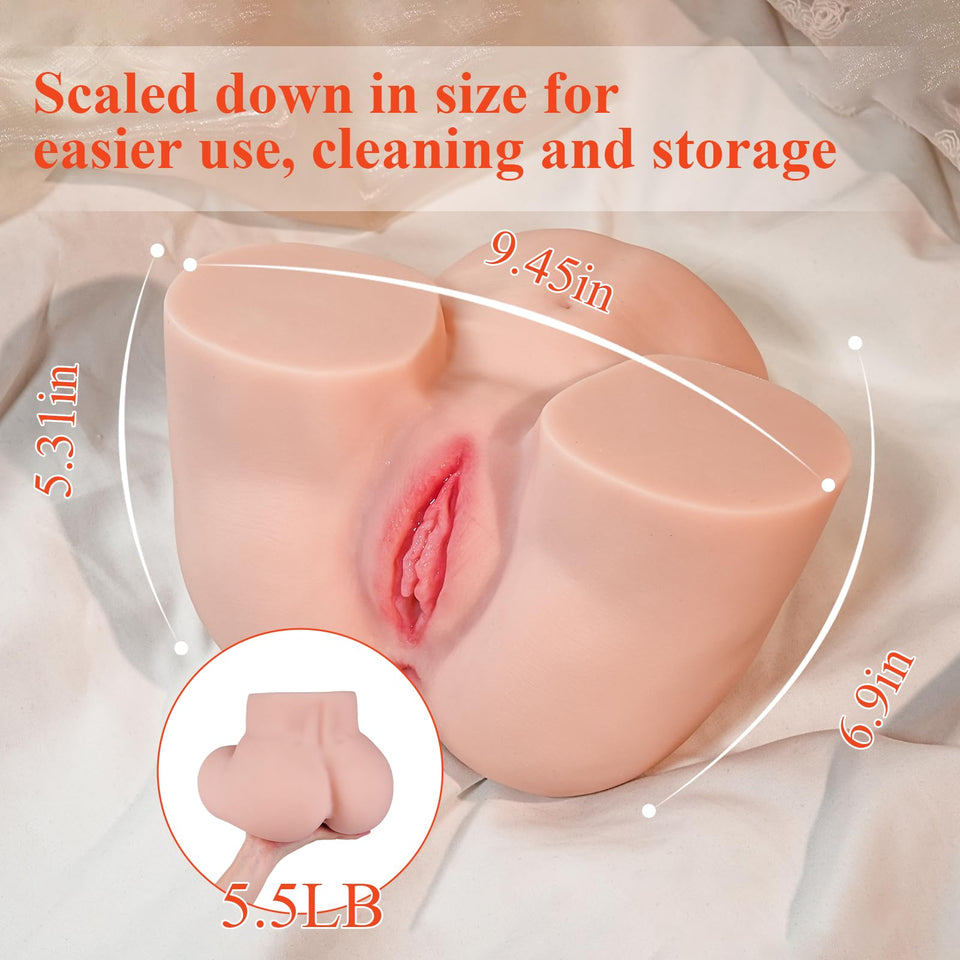 TANTALY 5.5LB Sex Doll Male Sex Dolls Entry-Level Ass Pocket Pussy Adult Sex Toys for Men, Realistic Female Adult Torso Mini But