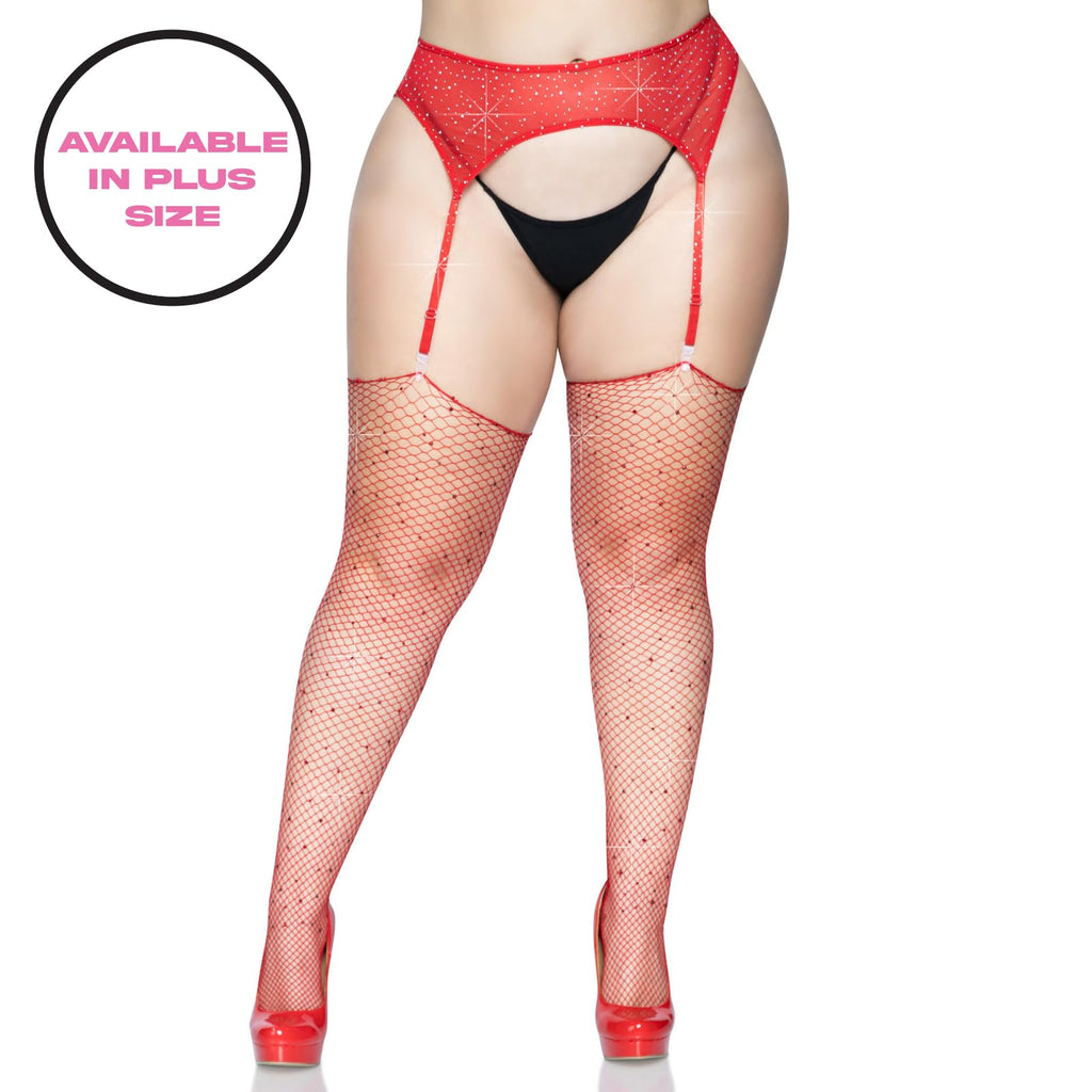 Rhinestone Fishnet Stockings.