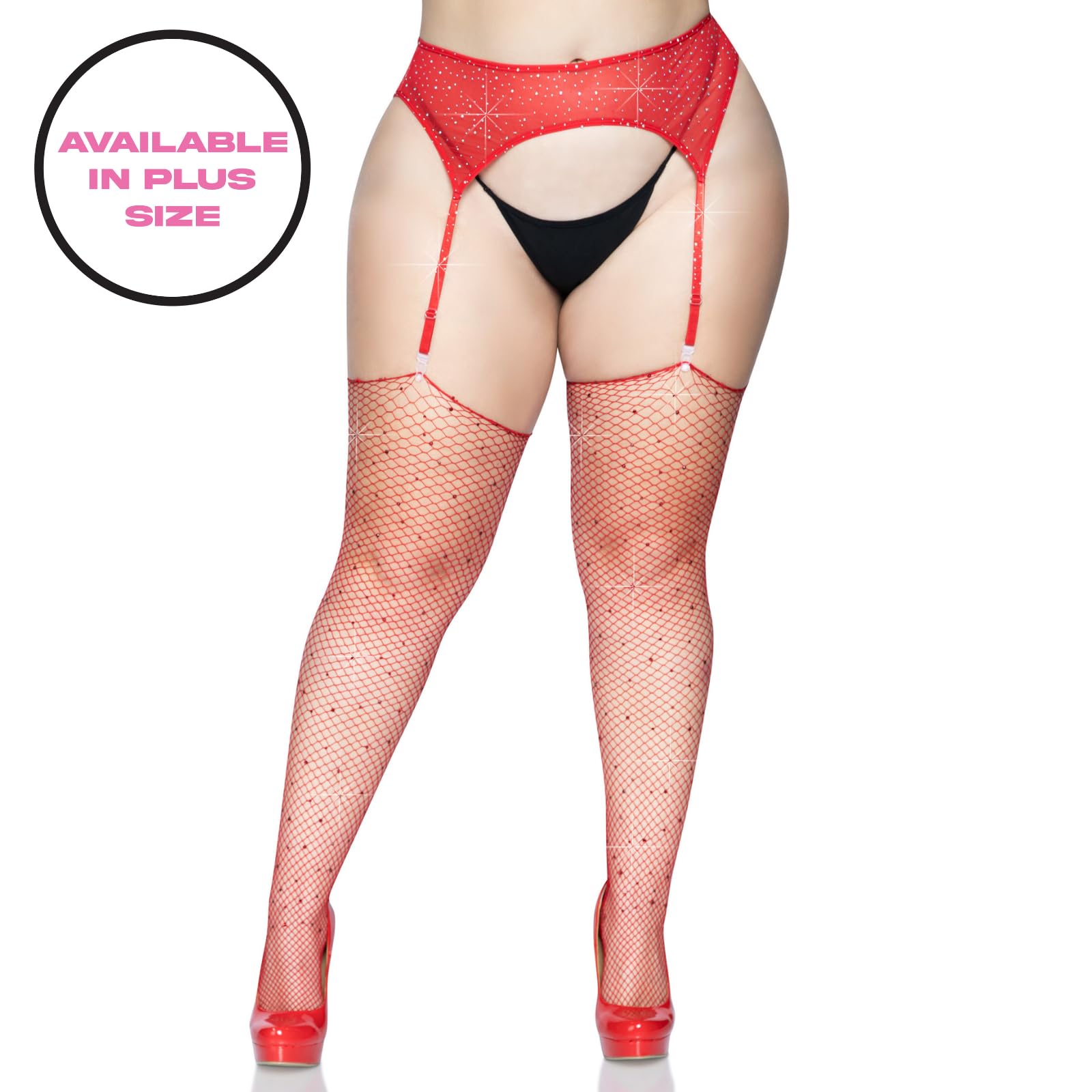 Rhinestone Fishnet Stockings.