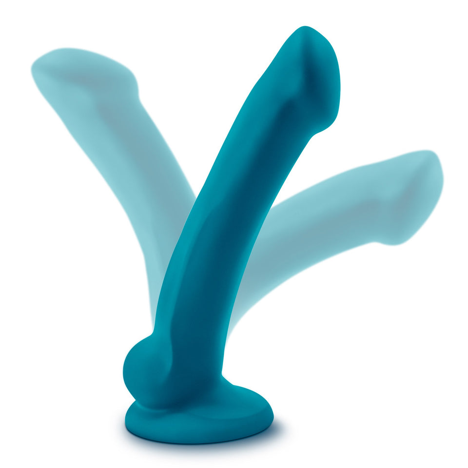 Blush Novelties Temptasia Reina 7 Inch Satin Smooth Platinum Silicone Suction Cup Harness Compatible Strap On Dildo - Easy To Cl