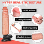 Reusable Penis Sleeve Extender Realistic Textured Cock Extender Body-Safe Stretchy Ultra-Soft Material Cock Enlarger Applicative For Men & Couple