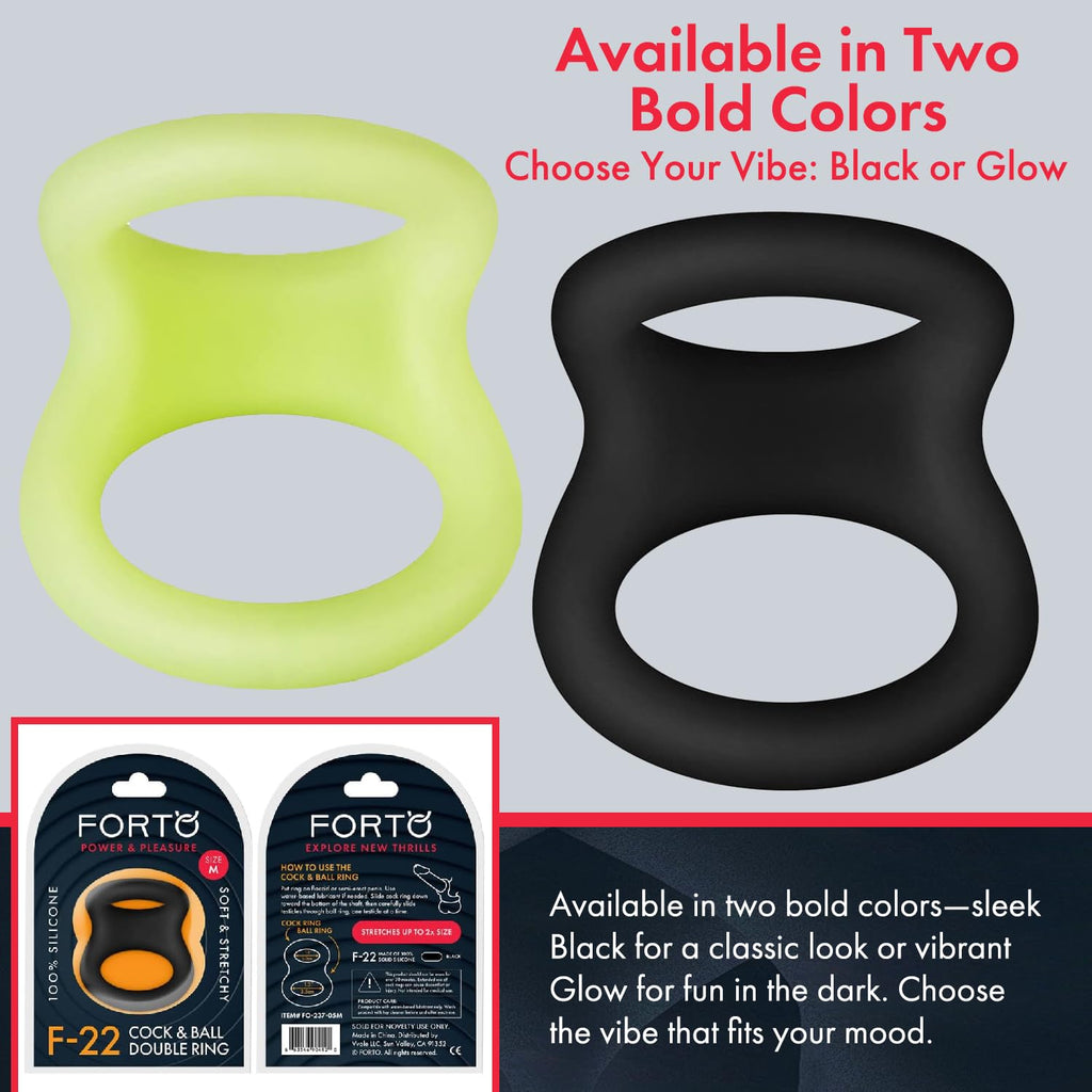 Forto F-22:D Ring Liqu Sili 53/55mm Bk