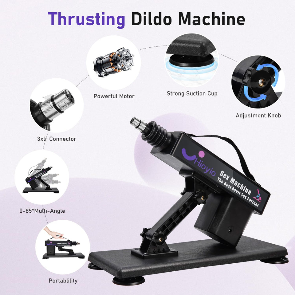 Sex Macine Automatic Thrusting Dildo Machine for Men with 7 Adult Realistic Dildo Attachments for Women Fucking Sex Toys for Cou