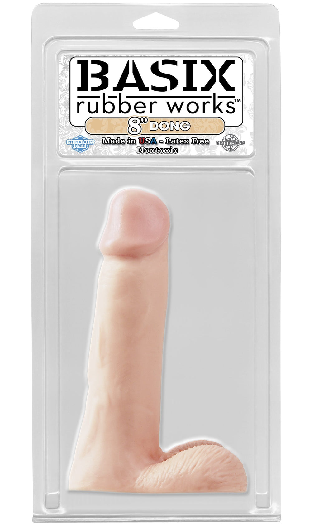 Basix Rubber Works 8 Inch Dong Flesh Dildo