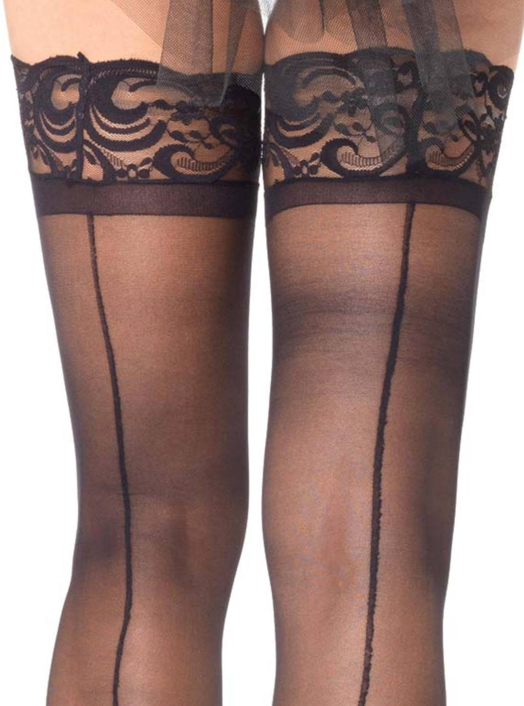 Stay Up Sheer Lace Top Backsea