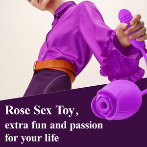 Vibrator Rose Sex Toy for Women - Upgraded Adult Toys Sex Toys for Women with 18 Sucking Vibrator Thrusting Dildo G Spot Vibrato