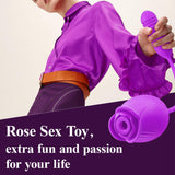 Vibrator Rose Sex Toy for Women - Upgraded Adult Toys Sex Toys for Women with 18 Sucking Vibrator Thrusting Dildo G Spot Vibrato