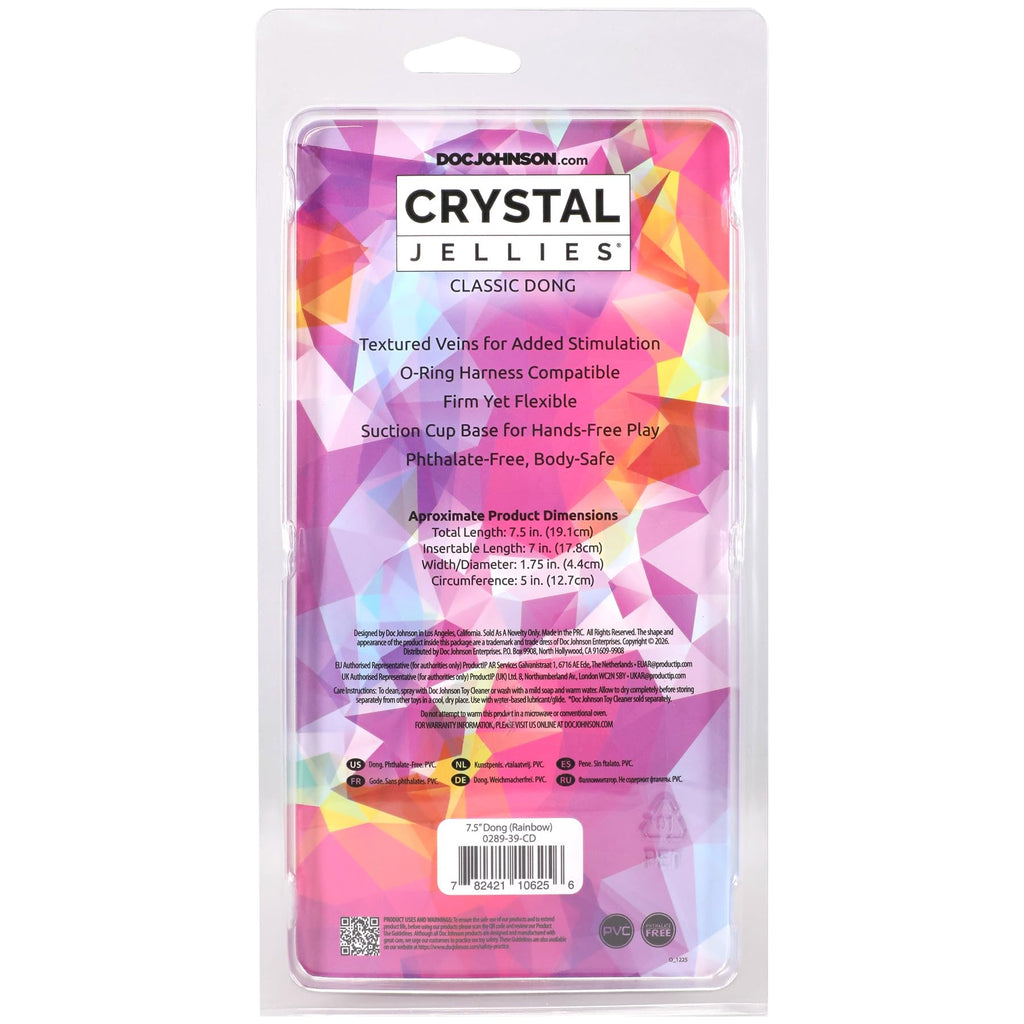 Crystal Jellies 7.5 in. Dong Rainbow