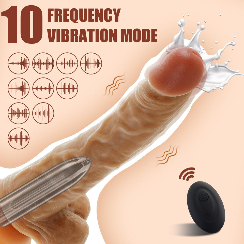 Strap On Vibrating Dildo Harness for Pegging,Realistic Anal Dildos with Remote Control & Bullet Vibrator,Wearable Penis G Spot S