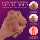 Lenahu Portable Male Masturbator - Realistic Soft Vagina & Boobs, Brown Fantasy Sex Doll Torso, Adult Pleasure Toy for Men